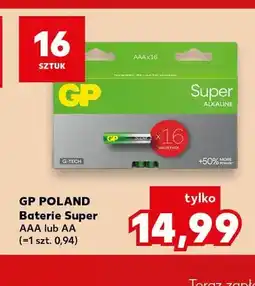 Kaufland Baterie Super Aaa 16-pak Gp Poland oferta