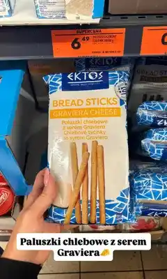 Biedronka Paluszki chlebowe Ektos z serem Graviera oferta