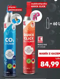 Kaufland Nabój CO2 złącze gwintowane K-Classic oferta