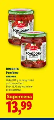 Lidl Pomidory suszone w oleju z ziołami paski Urbanek oferta
