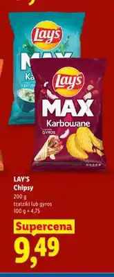 Lidl Chipsy Lay's MAX Karbowane Gyros oferta