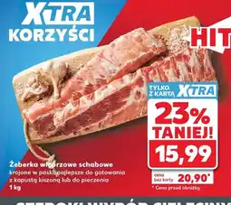 Kaufland Żeberka wieprzowe schabowe krojone w paski oferta