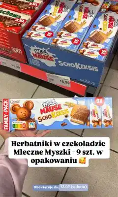 ALDI Herbatniki w czekoladzie Choceur Milch Mäuse Schokeksis oferta