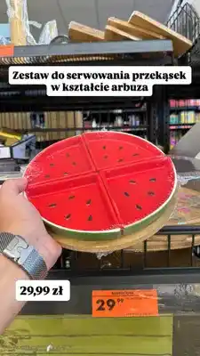 Biedronka Zestaw do serwowania przekąsek w kształcie arbuza oferta