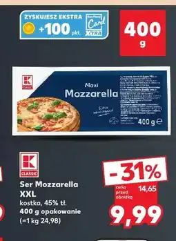 Kaufland Ser mozzarella XXL w kostce K-Classic oferta