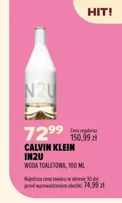 Drogerie Natura Woda toaletowa IN2U Calvin Klein oferta