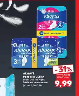Kaufland Podpaski Ultra Night Always oferta