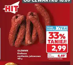 Kaufland Kiełbasa myśliwska Olewnik oferta