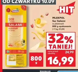 Kaufland Ser salami w plastrach Mlekpol oferta