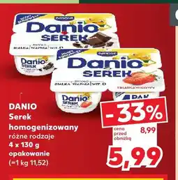 Kaufland Serek homogenizowany Danio 4-pak oferta