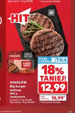 Kaufland Big burger wołowy Sokołów oferta