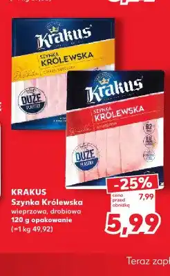 Kaufland Szynka Królewska wieprzowa Krakus oferta