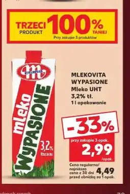 Kaufland Mleko UHT Wypasione Mlekovita 3,2% oferta