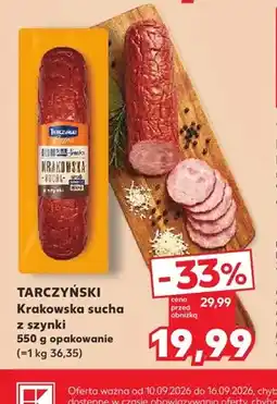 Kaufland Krakowska sucha z szynki Tarczyński oferta