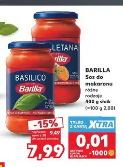 Kaufland Sos do makaronu Basilico Barilla oferta