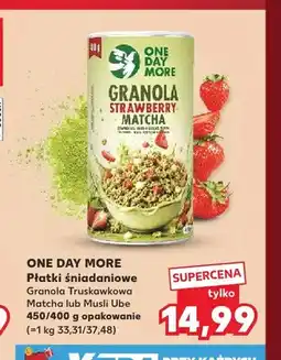 Kaufland Płatki śniadaniowe Granola Truskawkowa Matcha One Day More oferta