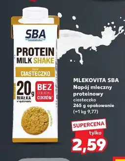 Kaufland Napój mleczny proteinowy ciasteczko Mlekovita SBA oferta