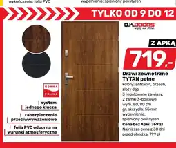 Bricomarche Drzwi zewnętrzne O.K.DOORS Tytan pełne antracyt oferta