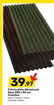 Bricomarche Falista płyta bitumiczna Onduline Base brązowa 200x86 cm oferta