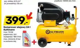 Bricomarche Kompresor olejowy 24 l Kaltmann 1,5kW oferta
