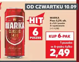 Kaufland Piwo Warka Classic 6-pak oferta
