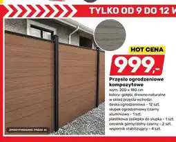 Bricomarche Przęsło ogrodzeniowe kompozytowe drewno naturalne 200x180 cm oferta