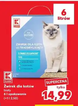 Kaufland Żwirek dla kotów biały K-Classic oferta