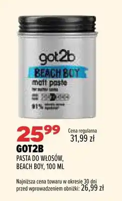 Drogerie Natura Pasta do włosów Beach Boy Got2b oferta