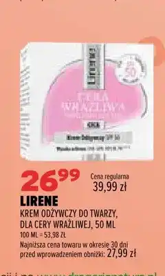 Drogerie Natura Krem odżywczy do twarzy dla cery wrażliwej Lirene oferta