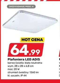 Bricomarche Plafoniera LED Adis 20W 28x28x6,8 cm oferta