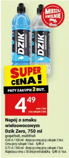 Twój Market Napój o smaku wieloowocowym Dzik Zero oferta