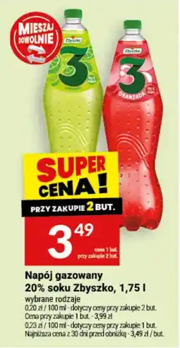 Twój Market Napój gazowany 20% soku Zbyszko oferta