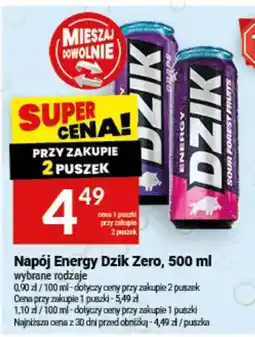 Twój Market Napój Energy Dzik Zero oferta