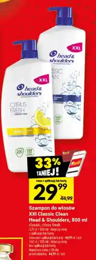 Twój Market Szampon do włosów XXI Classic Clean Head & Shoulders oferta