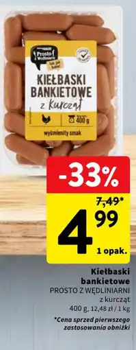 Intermarche Kiełbaski bankietowe Prosto z wędliniarni z kurcząt oferta