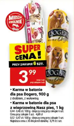 Twój Market Karma w batonie dla psa Dogero oferta