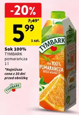 Intermarche Sok 100% Tymbark pomarańcza oferta