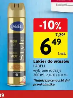 Intermarche Lakier do włosów LABELL wybrane rodzaje oferta