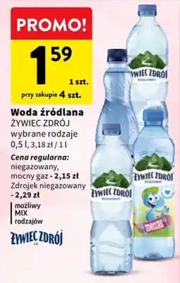 Intermarche Woda źródłana ŻYWIEC ZDRÓJ oferta