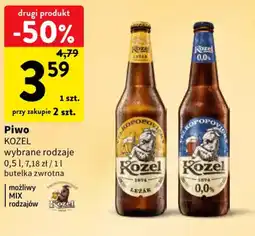 Intermarche Piwo KOZEL wybrane rodzaje oferta