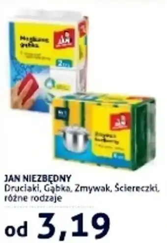 JAN NIEZBĘDNY Druciaki, Gąbka, Zmywak, Ściereczki, różne rodzaje