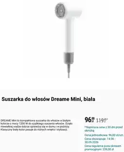 Biedronka Suszarka do włosów Dreame Mini, biała oferta
