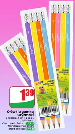 Dino Ołówki z gumką Gryzmaki oferta