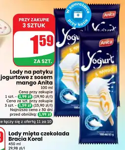 Dino Lody na patyku jogurtowe z sosem mango Anita oferta