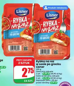 Dino Ryby na raz w sosie po grecku Lisner oferta