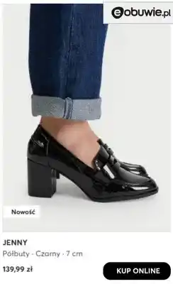 eobuwie Półbuty czarne 7 cm Jenny oferta