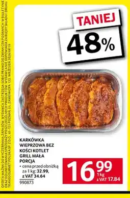 Selgros Karkówka wieprzowa bez kości kotlet grill mała porcja oferta
