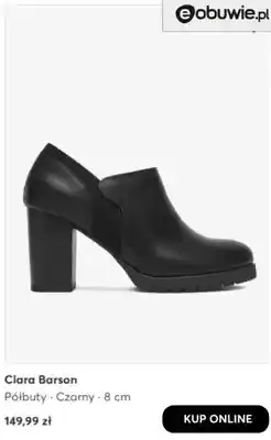 Półbuty czarne 8 cm Clara Barson