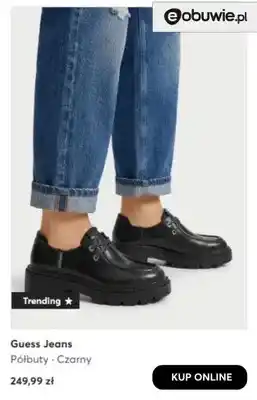 Półbuty Guess Jeans czarny