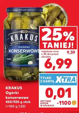 Kaufland Ogórki konserwowe Krakus oferta